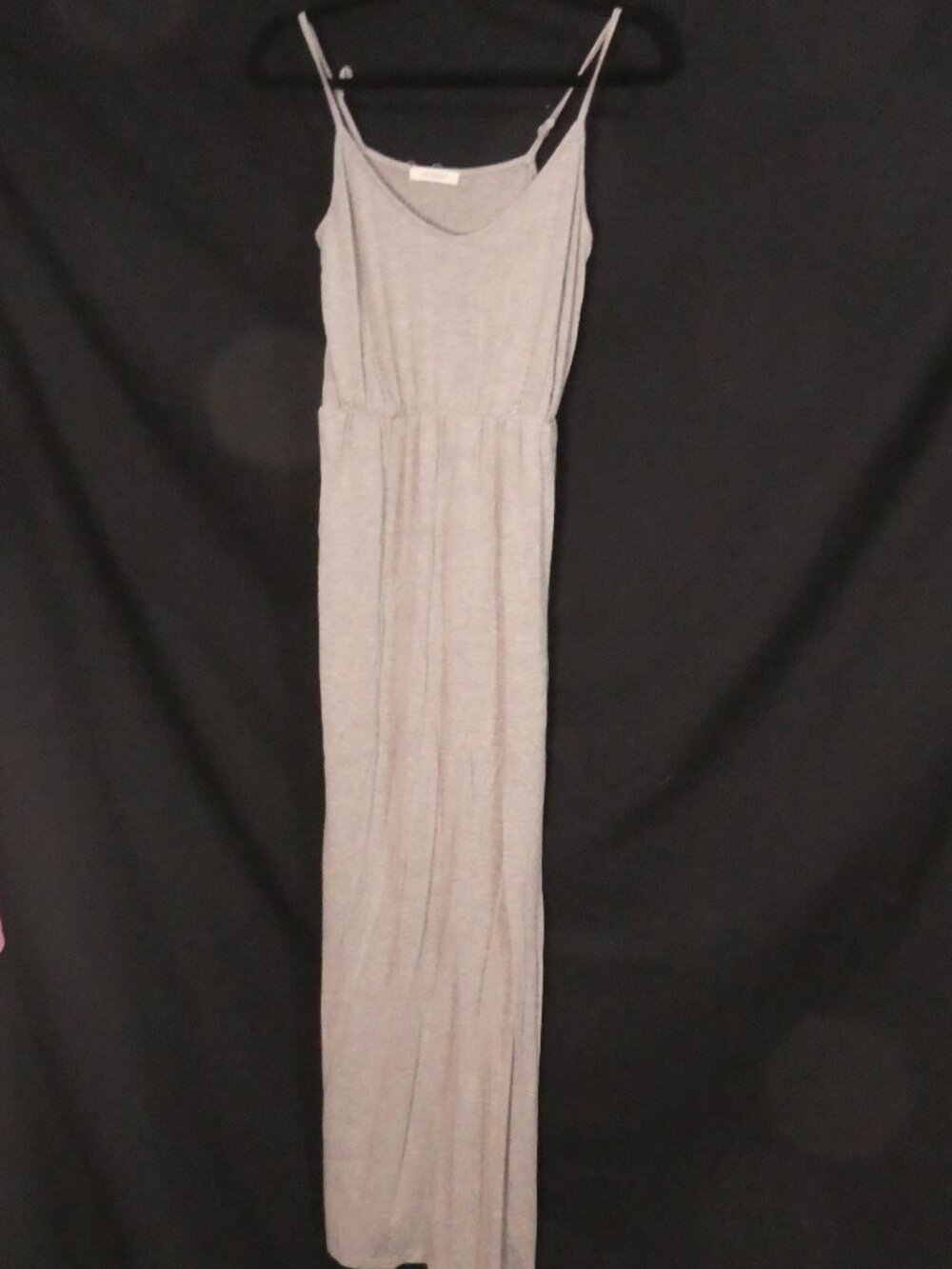 ANTISTAR Made In Canada Heather Grey Spaghetti Strap Maxi Dress- size large